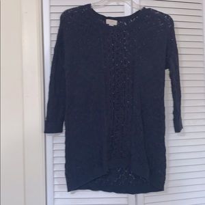 Loft navy open sweater